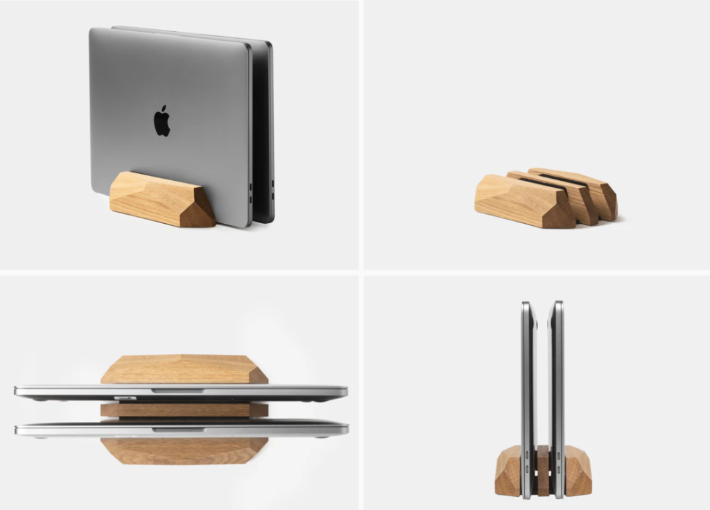 Dual vertical laptop stand By Oakywood